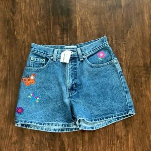 Vintage Limited Too Embroidered Flower Mom Jeans